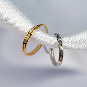 20G Thin Double Ring Clicker Hoop, Nose Ring, Daith Hoop, Septum Hoop, Nose Piercing, Cartilage Hoop, Helix Hoop, Hinged Segment U5