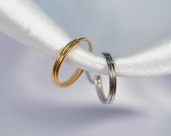 20G Thin Double Ring Clicker Hoop, Nose Ring, Daith Hoop, Septum Hoop, Nose Piercing, Cartilage Hoop, Helix Hoop, Hinged Segment U5