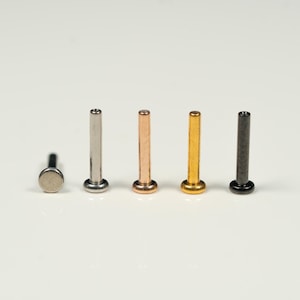 20G, 18G, 16G Threadless ASTM F-136 Implant Grade Titanium Posts, Threadless Earring Backs, Back Posts, Replacement Bar, Push In Studs