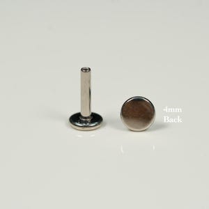 Pu&ograve; includere: Un perno per gioielli per il corpo argentato con un retro da 4 mm. Il perno &egrave; realizzato in acciaio chirurgico ed &egrave; progettato per l'uso in piercing per il corpo.