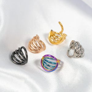 16G Five Rings Septum Ring, Titanium Clicker Hoop, Nose Ring, Daith Hoop, Septum Piercing, Cartilage Hoop, Helix Hoop, Hinged Segment Y8