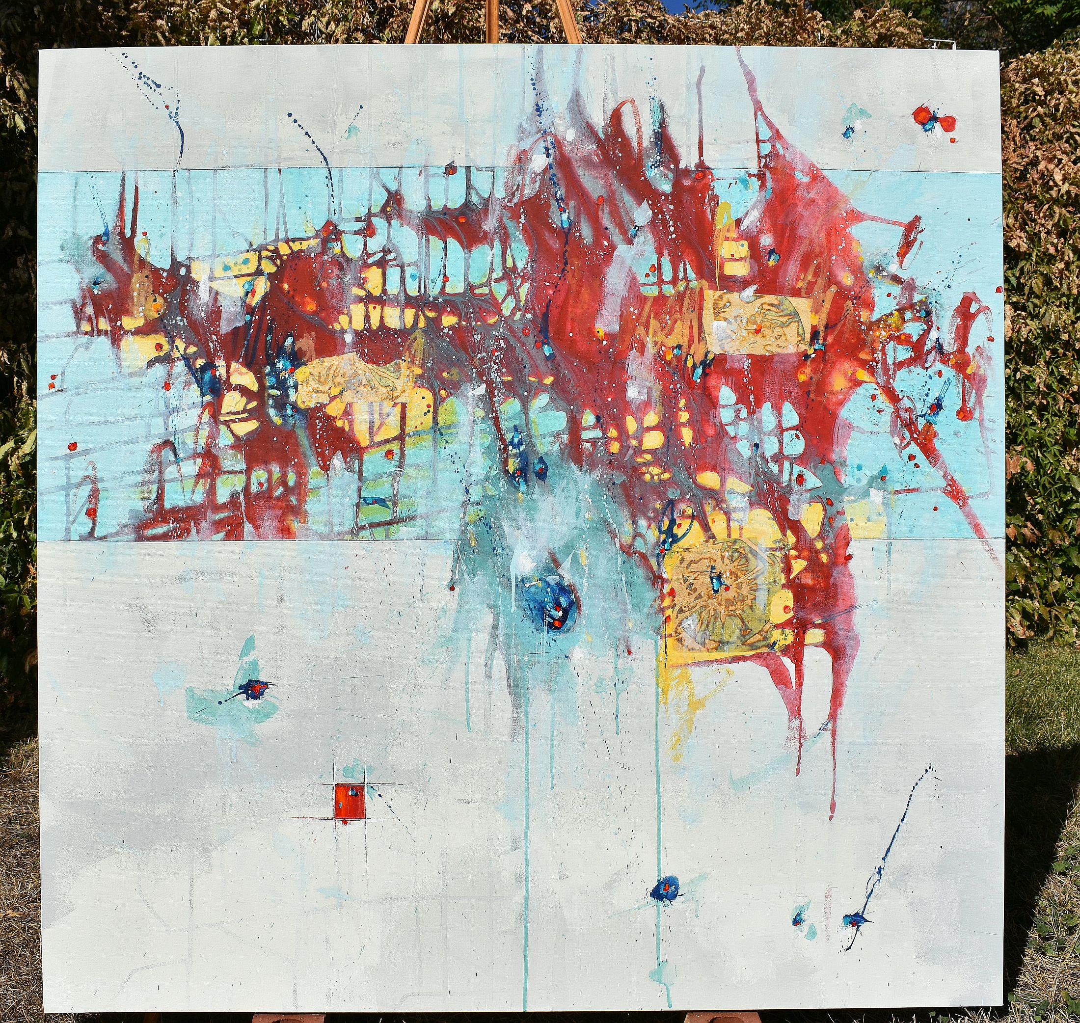 Breaking Free - Abstract Art - 48 X 48 IN / 122 X 122 CM