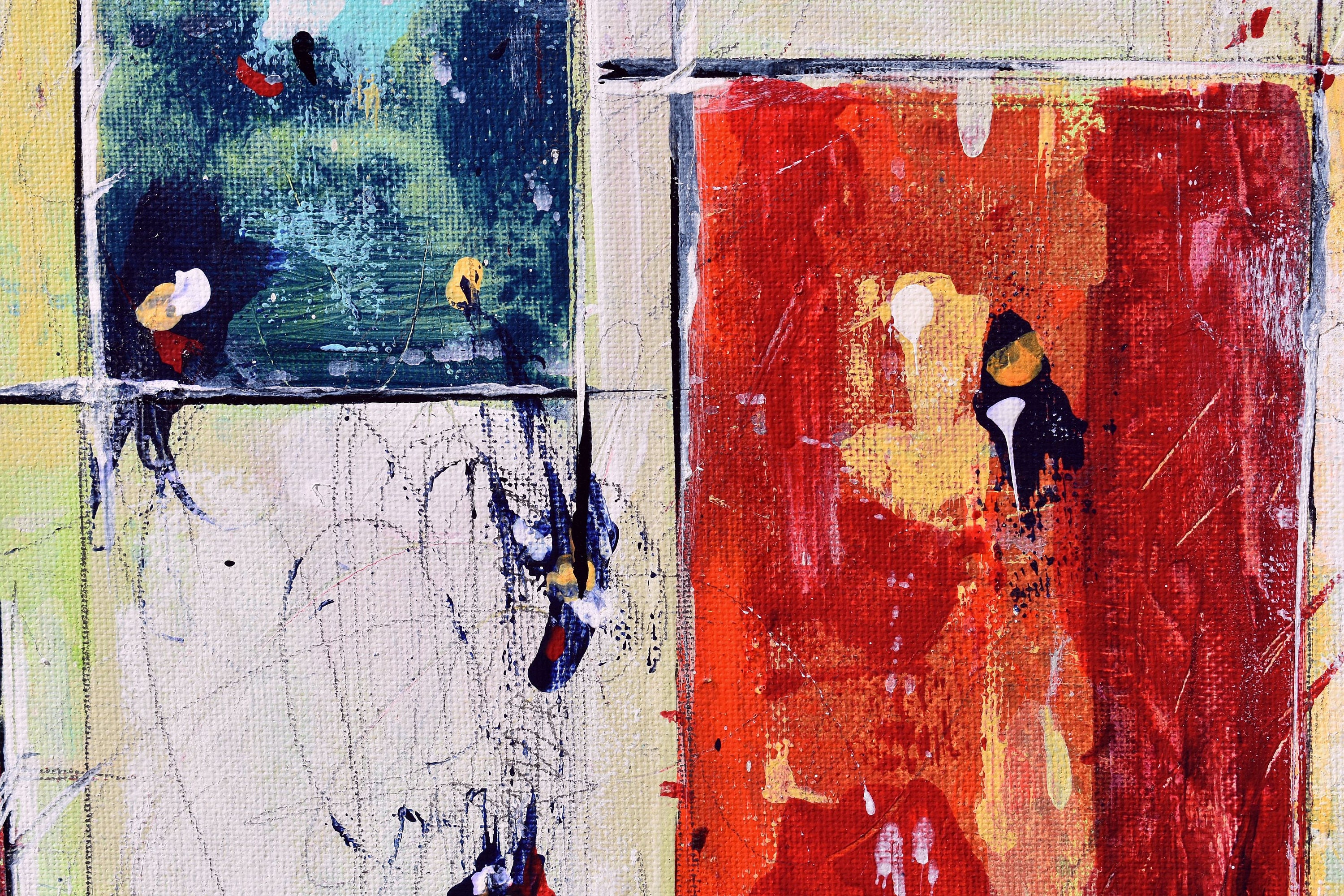 All Things in Time - Abstract Art - 10 X 20 IN / 25 X 51 CM - Abstract ...