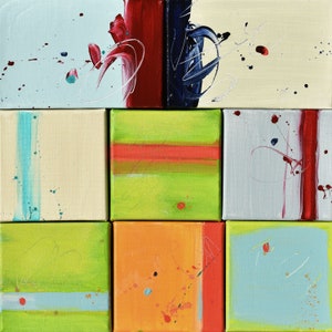Colors of Rebirth - Abstract Art - 12 x 12 IN / 30 x 30 CM - Abstract Oil Paintings on Canvas - Ready to Hang