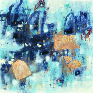 Acceptance - Abstract art - 16 x 16 IN / 41 x 41 CM - Abstract Oil Painting on Canvas, Ready to Hang
