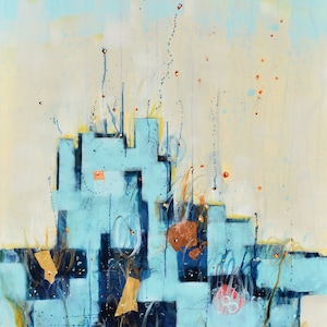 Spirit of Twilight - Abstract art - 36 x 48 IN / 91 x 122 CM - Abstract Mixed Media on Canvas