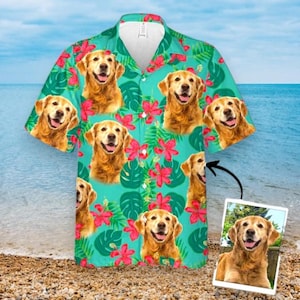 Custom Hawaiian Shirt For Dog Lovers, Hawaiian shirt, Hawaiian Shirt Custom Pet, Hawaiian Shirt Custom Halloween, Hawaiian Custom Bootleg
