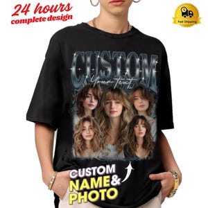 Custom Girlfriend Shirt, Boyfriend Shirt With Girlfriend Face, Custom Photo Shirt, Bachelorette Surprise, Personalized Bootleg Birthday Gift