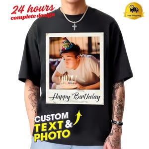 Custom Birthday Photo Collage Shirt, Face Shirt Vintage Shirt, Matching Birthday Retro Tee, Custom Photo Birthday Tee, Birthday Party Shirt