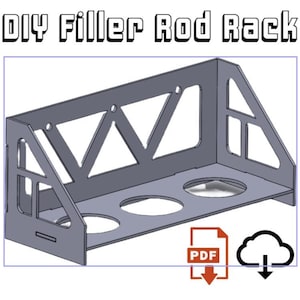 Tig Rod Storage Rack - Tig Rod Holder - Filler Rod Holder - DXF Files - PDF Plans