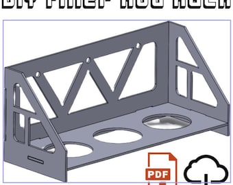 Tig Rod Rack: 3-Tube Welding Rod Holder (DXF Files, PDF Plans)