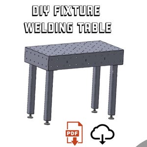 24&quot;X48&#39; Fixture Welding Table, 5/8&quot; Hole Welding Table, DIY Plans, DXF Files