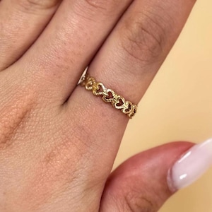 Bague coeur en or jaune (10 carats ou 14 carats)