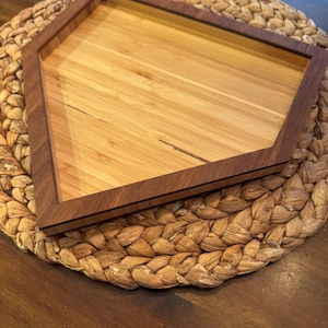 Handcrafted Wooden Home Plate Tray