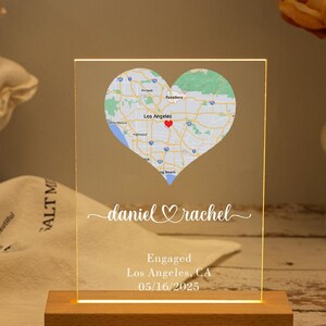 Personalisierte Karte Nachtlicht, Ort Nachtlicht, Paar Jahrestag Geschenk, wo wir Karte trafen, Geschenk für Mutter und Kind
