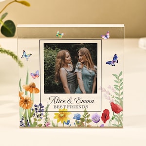 Personalised Photo Acrylic Block,Best Friends Birthday Gifts,Sister Picture Frame,Bestie Photo Block,Best Friend Photo Gift,Christmas Gift