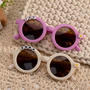 Floral Daisy Girls Personalised,Flower Sunglasses For Kids,Gift For Toddlers,Girls Daisy Glasses,Birthday Gift For Girls,Baby Party Favors