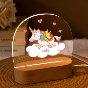 Personalised Led Animal Lamp,Baby Gift Birth,Unicorn Night Light,Nursery Decor,Christening Gift,Baptism Gifts,Baby Gift,Newborn Gift For Kid