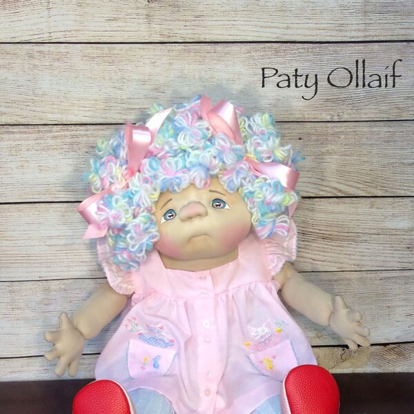 Nova, 23 inch OOAK Soft Sculpture Doll (weighted with glass beads) by Paty Ollaif