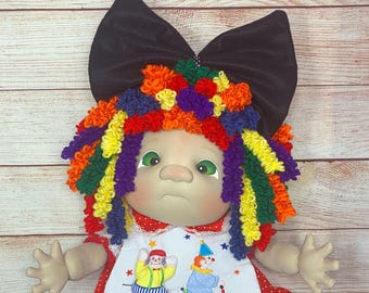 Ailani, 23 inch OOAK Soft Sculpture Doll (weighted with glass beads) by Paty Ollaif