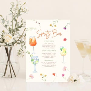 Cocktail Bar Menu Template – Aperol Spritz & Limoncello Sign