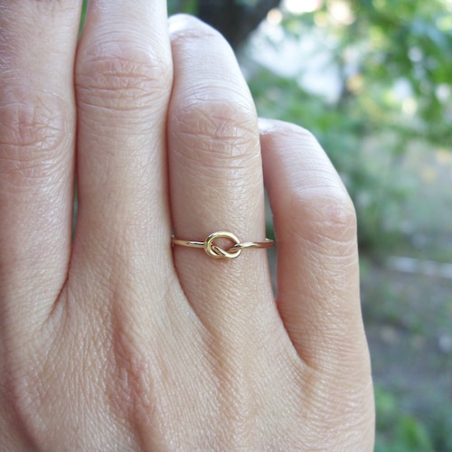 14k Rose Gold Love Knot Ring 