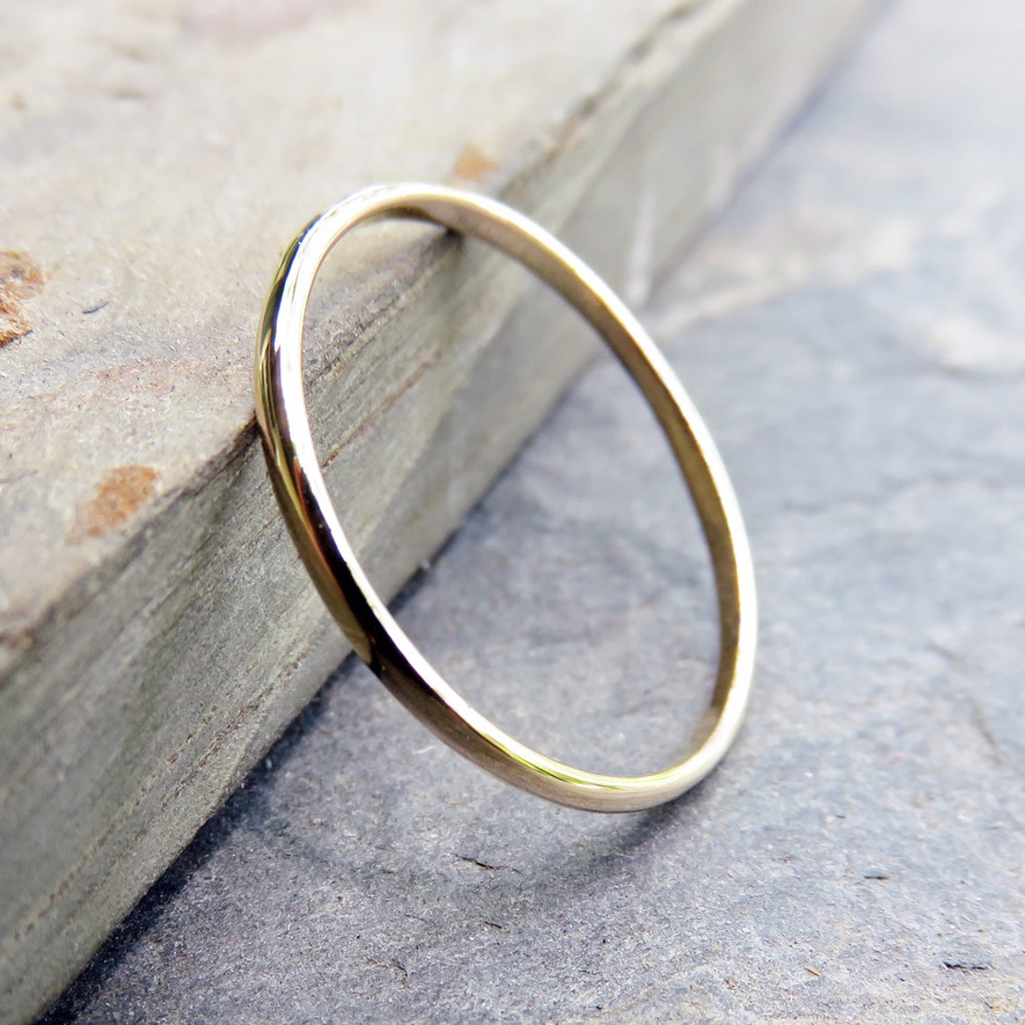 1.5mm Simple Thin Gold Wedding Band. Traditional Wedding or Etsy
