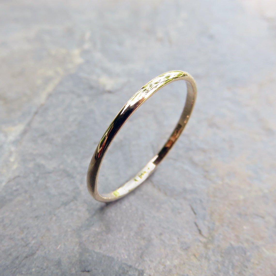 1.5mm Simple Thin Gold Wedding Band. Traditional Wedding or Etsy
