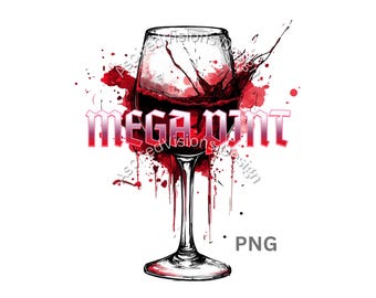Archivo PNG digital Mega Pint, diseño de camiseta, fondo transparente. DTF, sublimación, impresión para todas tus creaciones