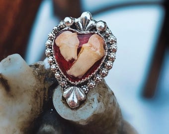 Kojoten Fußknochen Silber Ring aka *Twinkle Toes*