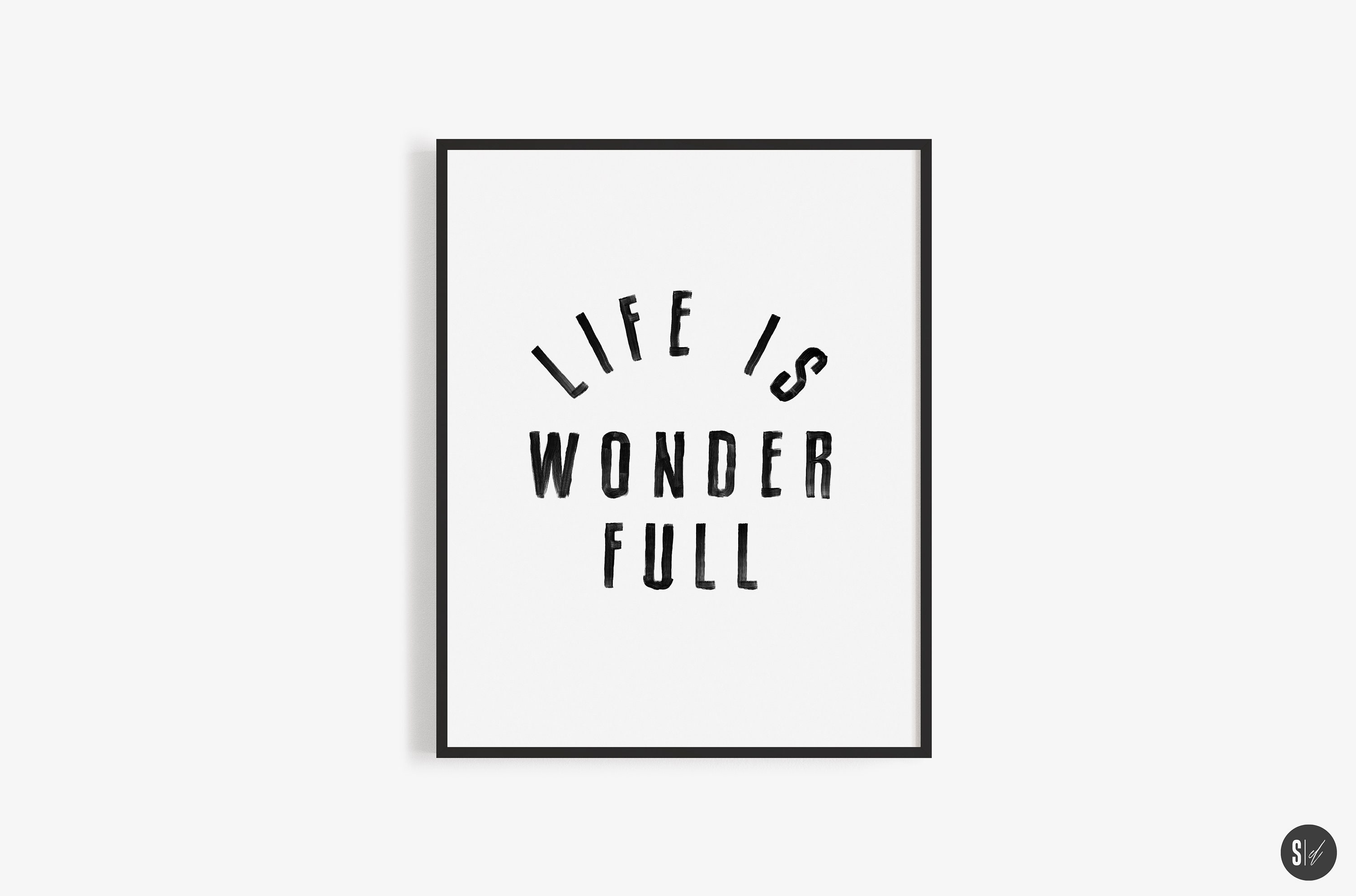 Life Is Wonder Full Print Life Is Wonderful Print Boho Etsy