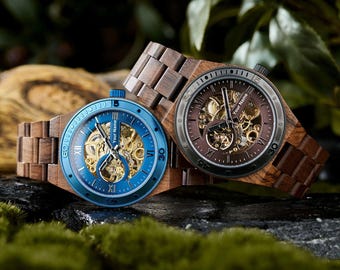 W215 Engraved Watch, Wood Watch, Watch for Men, Groomsmen Watch, Unique Watch, Father's Day Gift, Custom Engraving, Gift for Him, Boyfriend