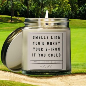 Świeca 9-Iron Love Affair | Zabawny prezent dla graczy z obsesją na punkcie kijów golfowych