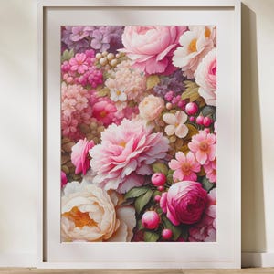Sommer Pfingstrose Art Print: Pfingstrose Pfingstrose Kunstdruck (PNG Digital Download)