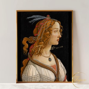 Sandro BOTTICELLI - Portrait of a Young Woman, 1480. | Museum-Quality Matte Paper Print | Canvas Print | Art Collector&#39;s Gift