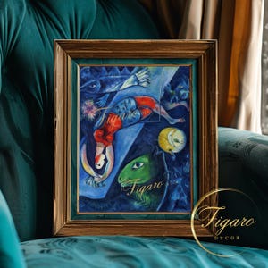 MARC CHAGALL - &quot;The Blue Circus&quot;, 1950 | Fine Art Poster | Premium Giclée Print | Vintage Wall Art | Canvas Print | Collectors Gift