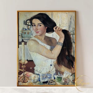 Zinaida Serebriakova - At the Dressing-Table, 1909 | Giclée Print | Matte Paper Print | Canvas Print | Art Collector&#39;s Gift
