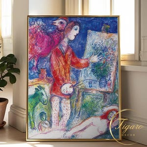 MARC CHAGALL - Le Peintre, 1976 | Fine Art Poster | Premium Giclée Print | Vintage Wall Art | Collectors Gift
