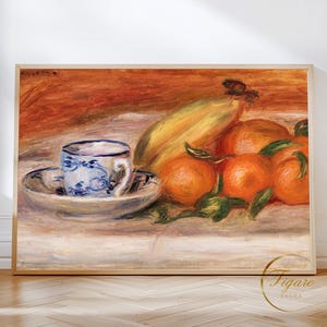 RENOIR - Oranges, Bananas, and Teacup, 1870 | Giclée Print | Matte Paper Print | Canvas Print | Art Collector&#39;s Gift