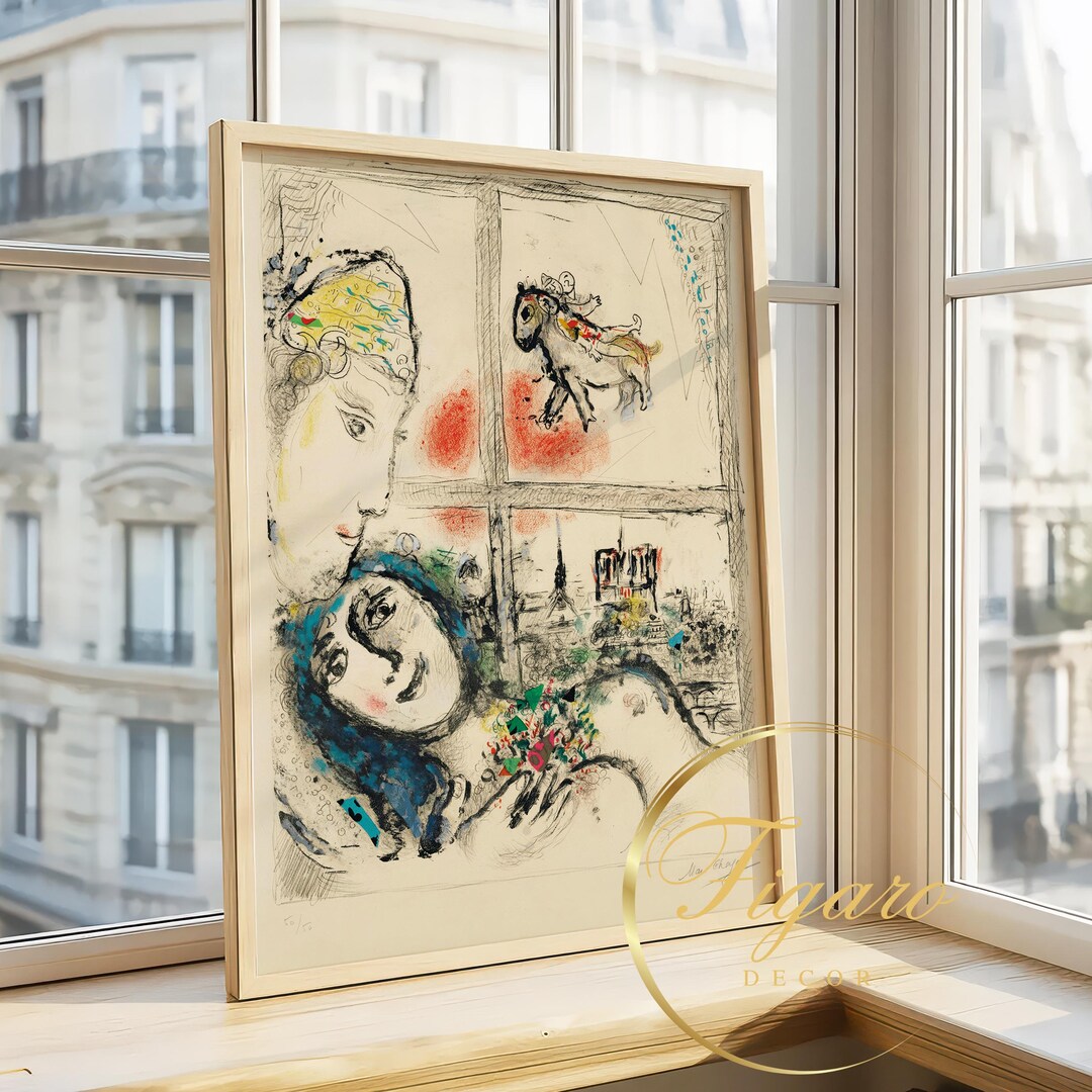 MARC CHAGALL - Paris Through the Window (paris Par La Fenêtre), 1913 ...