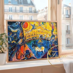 MARC CHAGALL - Circus Dancer&quot; ( &quot;L&#39;écuyère&quot; or &quot;Danseuse au cirque&quot;), 1929 | Museum-Quality Giclée Print | Matte Paper Print | Framed Canvas