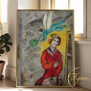 MARC CHAGALL - &#39;Autoportrait&#39;, 1940 | Fine Art Poster | Premium Giclée Print | Vintage Wall Art | Collectors Gift