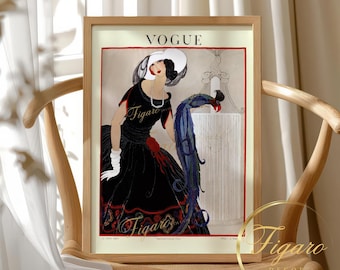 VINTAGE VOGUE-omslag, 1921 | Premium gicléeprint | Vintage muurkunst | Verzamelaarscadeau