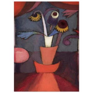 PAUL KLEE - Herbstblume (1922). Mattes Papier in Museumsqualität