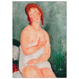AMEDEO MODIGLIANI - Young Woman in a Shirt (1918). Museum-Quality Art Print