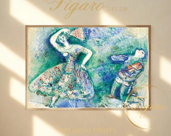 マルク・シャガール「恋人たち」 - オリジナルリトグラフ - サイン入り