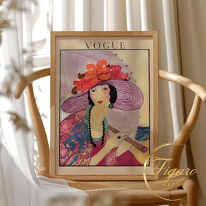 VINTAGE VOGUE-tijdschriftomslag, 1919 | Premium gicléeprint | Vintage muurkunst | Verzamelaarscadeau