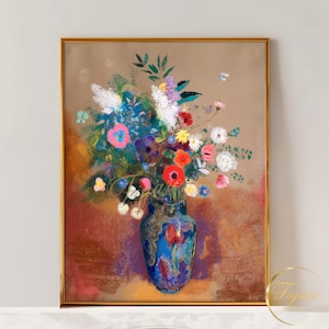 Odilon REDON - Bouquet of Flowers, 1905 | Giclée Print | Bonatical Art | Vintage Wall Decor