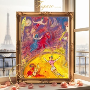MARC CHAGALL – “Le Cirque” (1967) | Fine Art Print | Vibrant Surrealist Circus Decor | Giclée Reproduction | Gift for Art Lovers