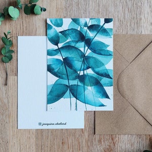 Carte avec enveloppe kraft "Superposition" - Impression aquarelle - Papeterie carterie déco